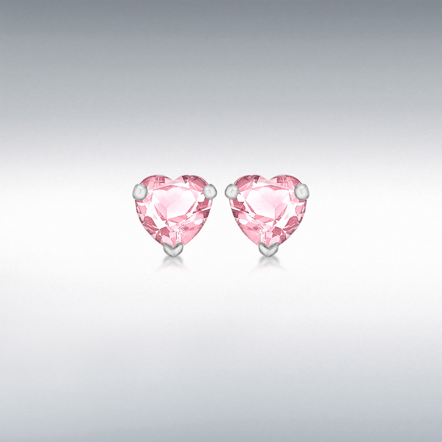 PINK CZ HEART