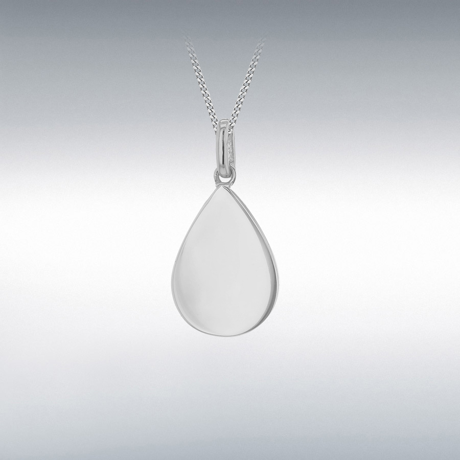 Sterling Silver 10.5mm x 23mm Polished Teardrop Pendant