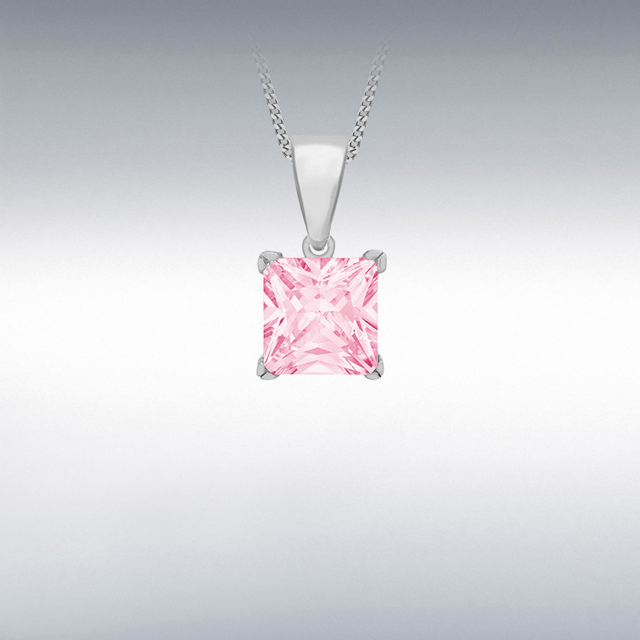 7MM SQ PINK CZ