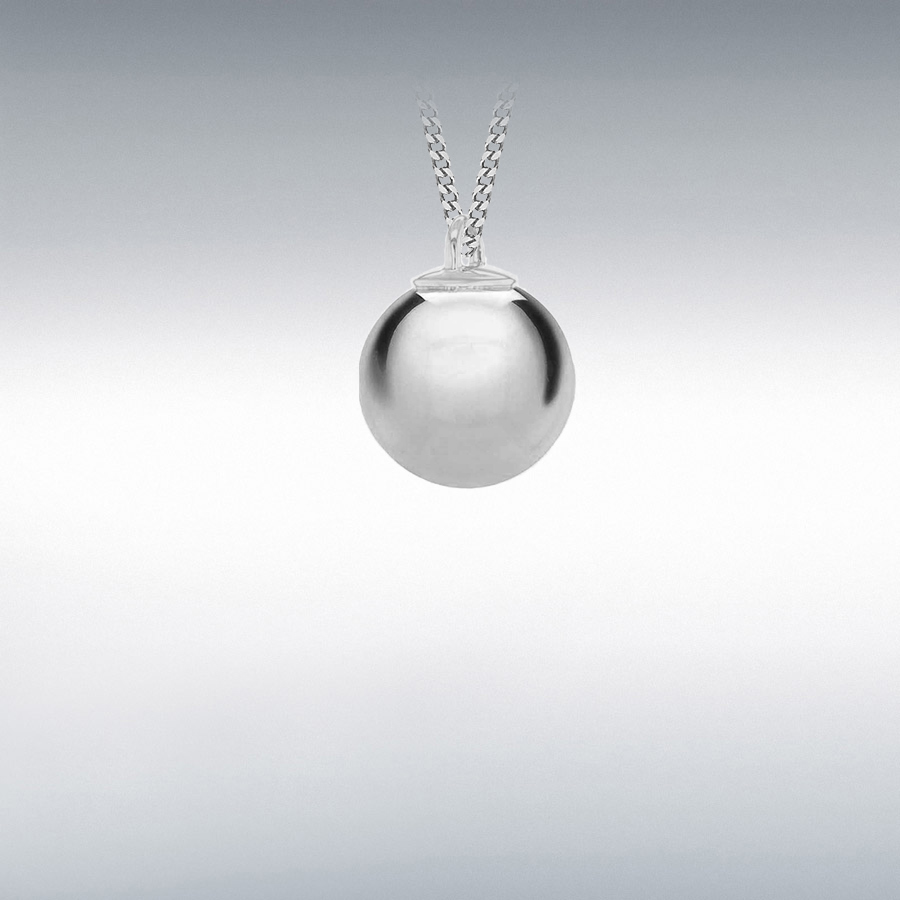 Sterling Silver 15mm x 19.5mm Polished Ball Pendant