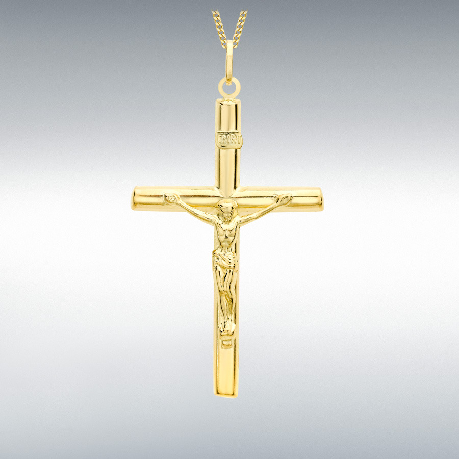 9ct Yellow Gold 29mm x 48mm Crucifix Pendant