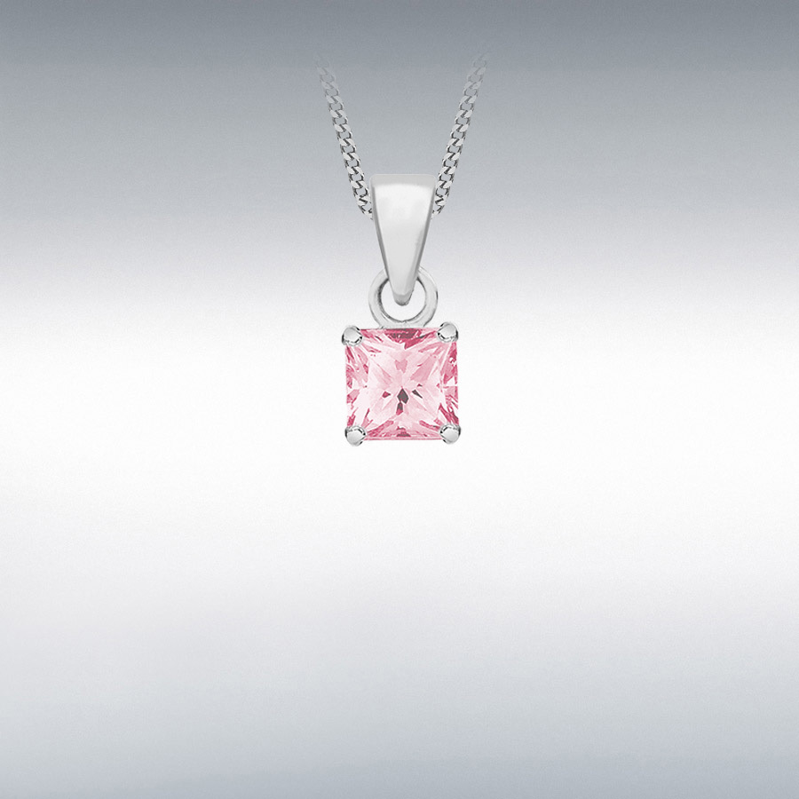 5MM SQ PINK CZ