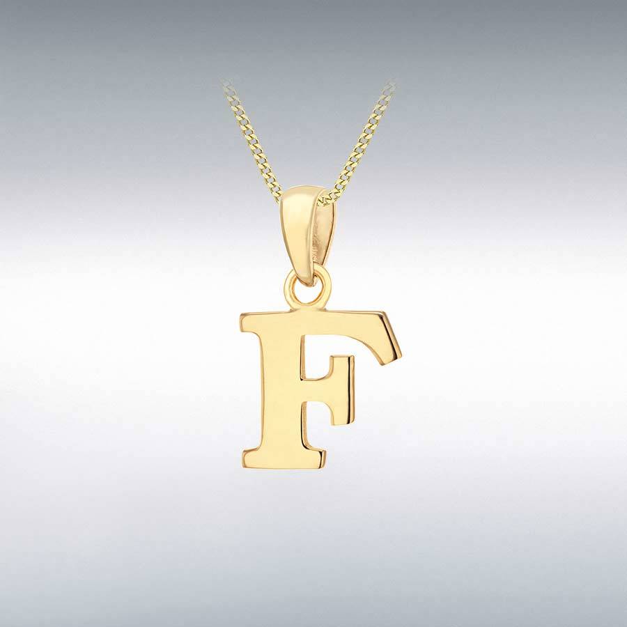 9ct Yellow Gold 10mm x 16mm Plain 'C' Initial Pendant | 9 ct Gold ...