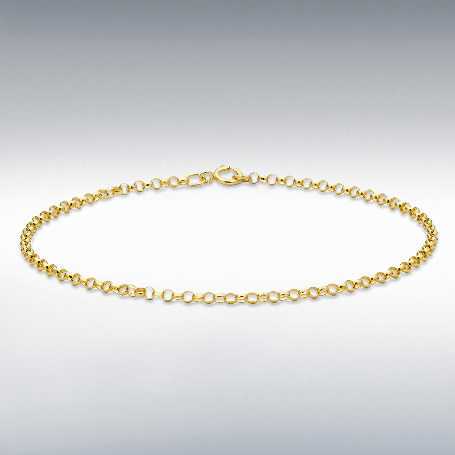 9ct Yellow Gold Belcher Bracelet 20cm/8"