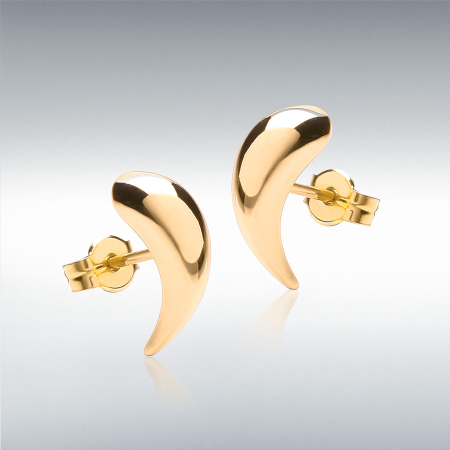 9ct Yellow Gold 5mm x 12mm Stud Earrings