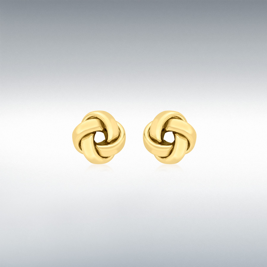 9ct Yellow Gold 10mm Knot Stud Earrings