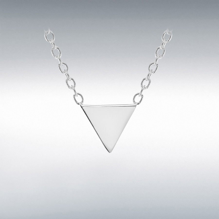 Sterling Silver 8mm x 6mm Triangle Necklet 46cm/18"