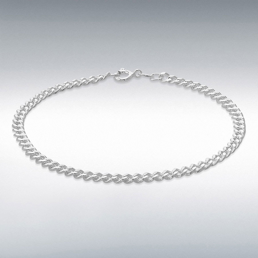 Sterling Silver 100 Panza Curb Bracelet 20cm/8"