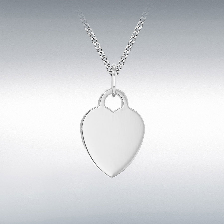 Sterling Silver 12mm x 20mm Polished Heart Pendant