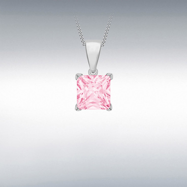 7MM SQ PINK CZ