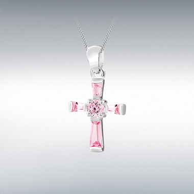 PINK CZ CROSS